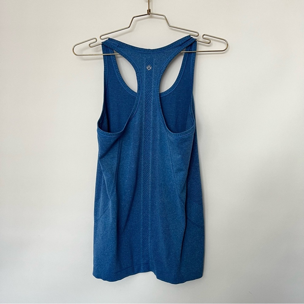 Lululemon Swiftly Tech Size 8 Heathered Light Blu… - image 2